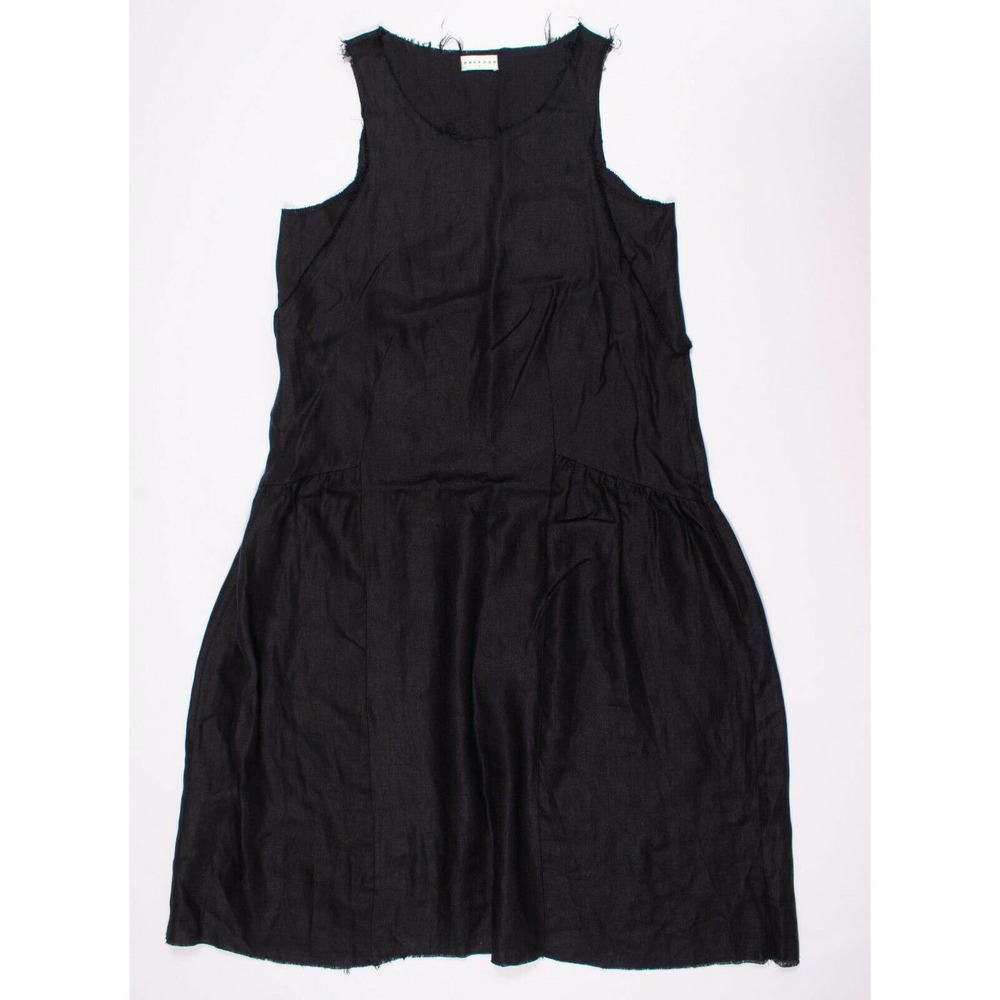 DRIFTER Black Fringe Trim Sleeveless Midi Dress